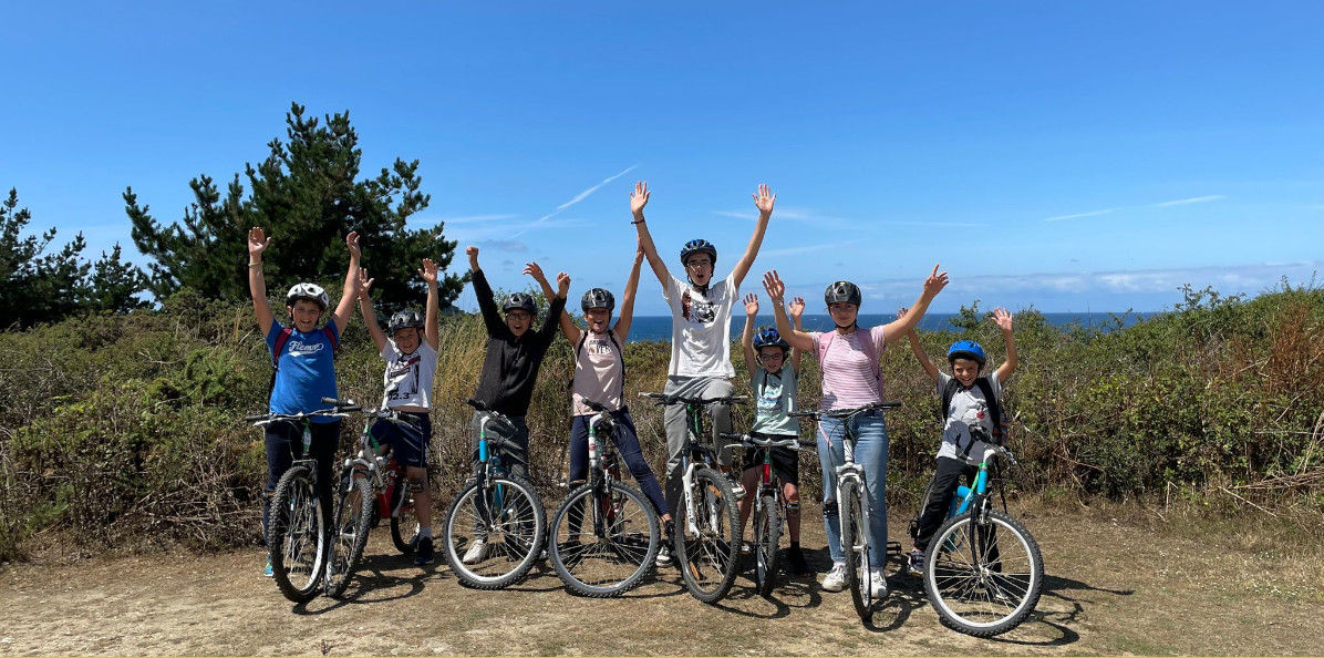 sortie vélo en colonie de vacances