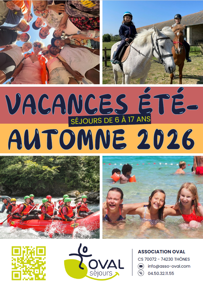 brochure colonies de vacances été et automne 2026
