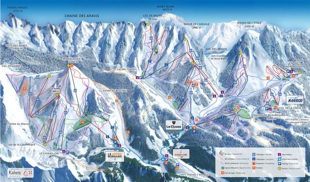 plan des pistes du grand bornand