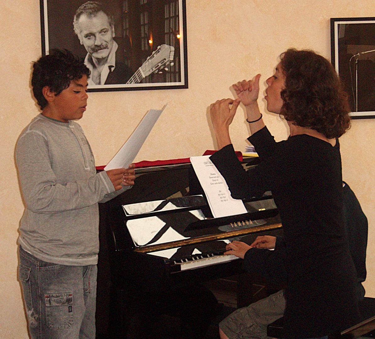 Elève cours de chant