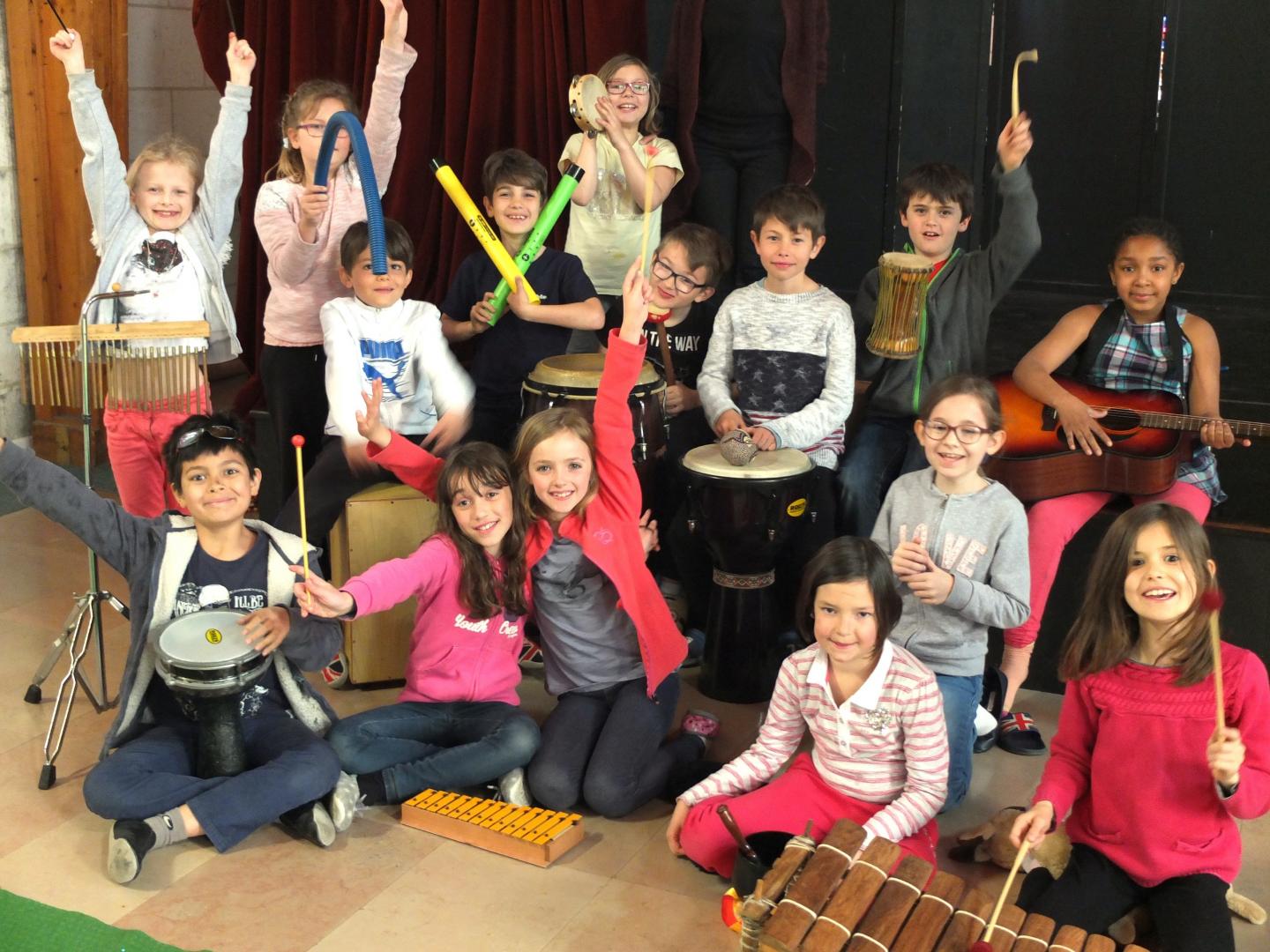 Groupe élèves atelier musique