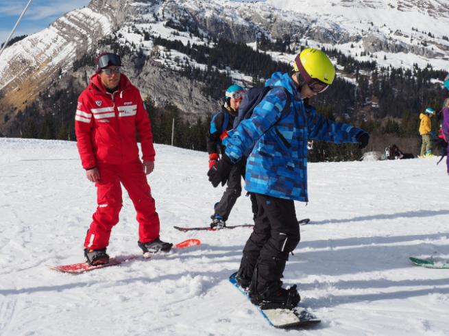 cours de snowboard ESF