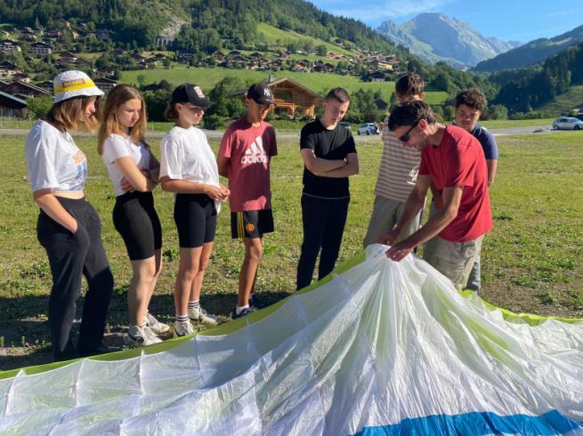 préparation vol en parapente