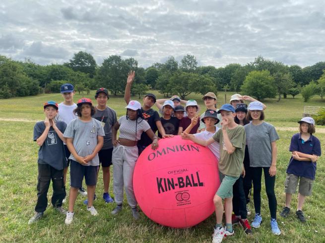 Tournoi de Kin-ball en colonie de vacances