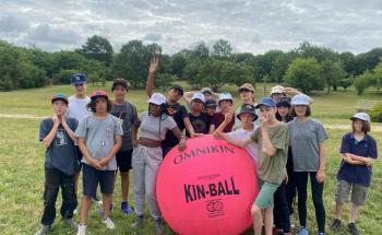 Tournoi de Kin-ball en colonie de vacances